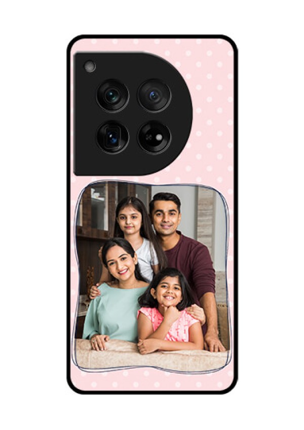 OnePlus 12 5G Custom Glass Phone Case - Family With Dots Design