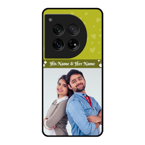 OnePlus 12 5G Custom Glass Phone Case - You & Me Heart Design