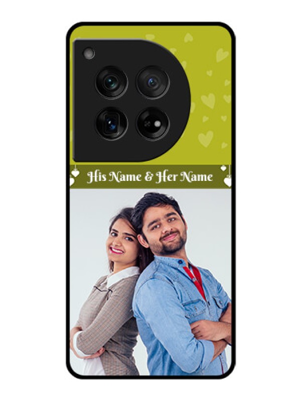 Custom OnePlus 12 5G Custom Glass Phone Case - You & Me Heart Design