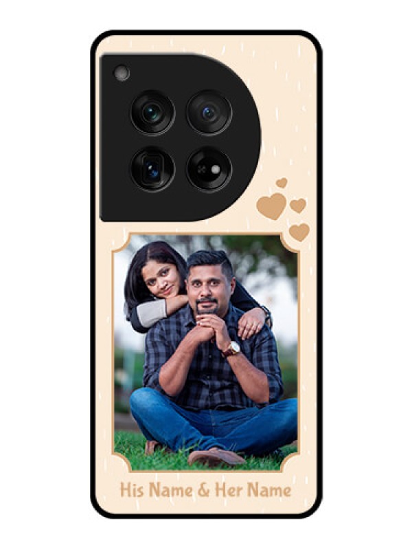 Custom OnePlus 12 5G Custom Glass Phone Case - With Confetti Love Design