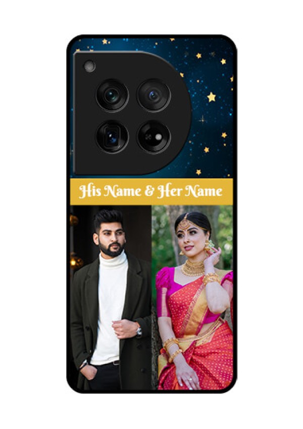 OnePlus 12 5G Custom Glass Phone Case - Galaxy Stars Backdrop Design