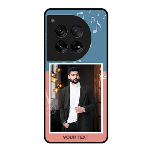 OnePlus 12 5G Custom Glass Phone Case - With Color Musical Note Design OnePlus 12 5G Custom Glass Phone Case - With Color Musical Note Design