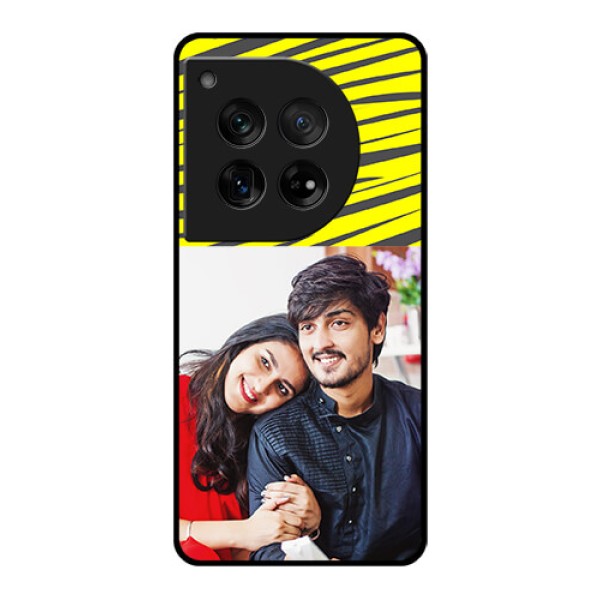 OnePlus 12 5G Custom Glass Phone Case - Yellow Abstract Design OnePlus 12 5G Custom Glass Phone Case - Yellow Abstract Design