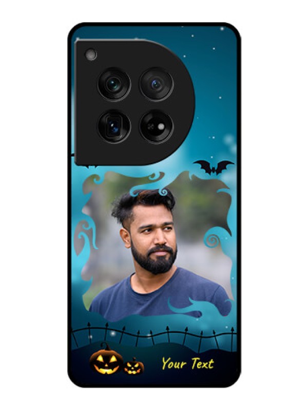 Custom OnePlus 12 5G Custom Glass Phone Case - Halloween Frame Design