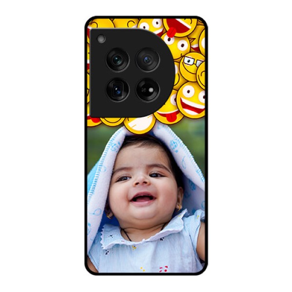 OnePlus 12 5G Custom Glass Phone Case - With Smiley Emoji Design OnePlus 12 5G Custom Glass Phone Case - With Smiley Emoji Design