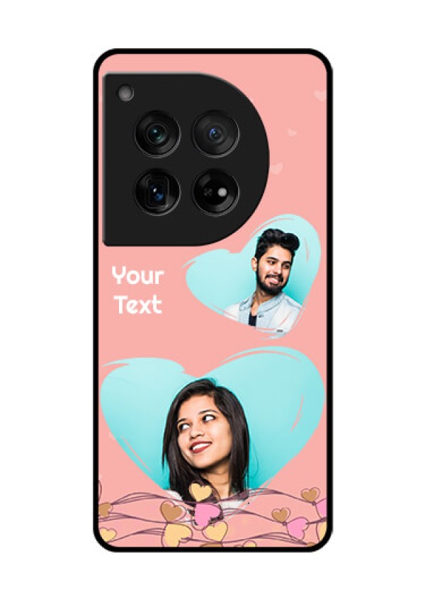 OnePlus 12 5G Custom Glass Phone Case - Love Doodle Design