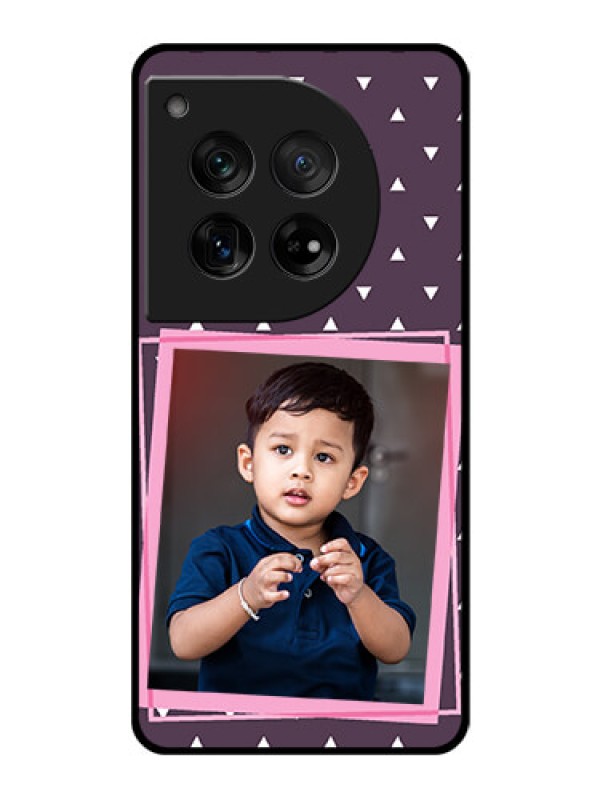 Custom OnePlus 12 5G Custom Glass Phone Case - Triangle Pattern Dotted Design