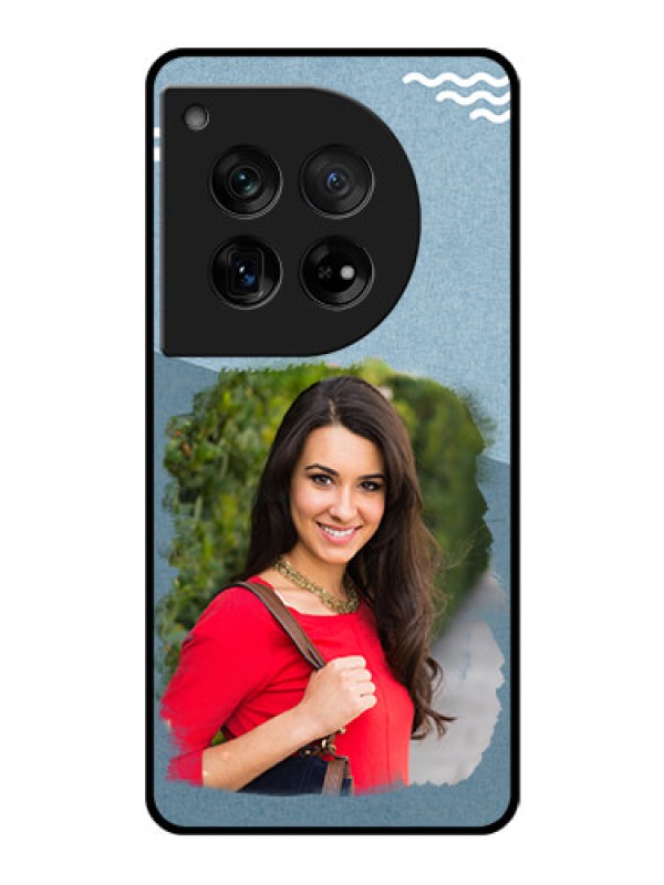 Custom OnePlus 12 5G Custom Glass Phone Case - Grunge Line Art Design