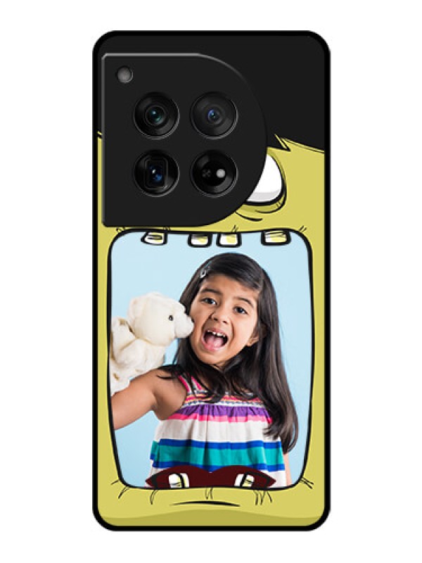 Custom OnePlus 12 5G Custom Glass Phone Case - Cartoon Monster Back Case Design