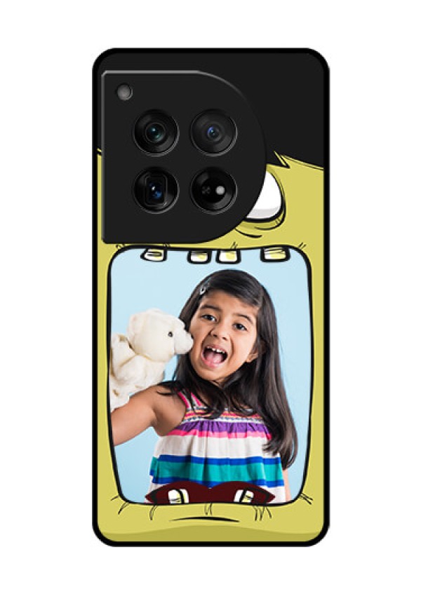 OnePlus 12 5G Custom Glass Phone Case - Cartoon Monster Back Case Design