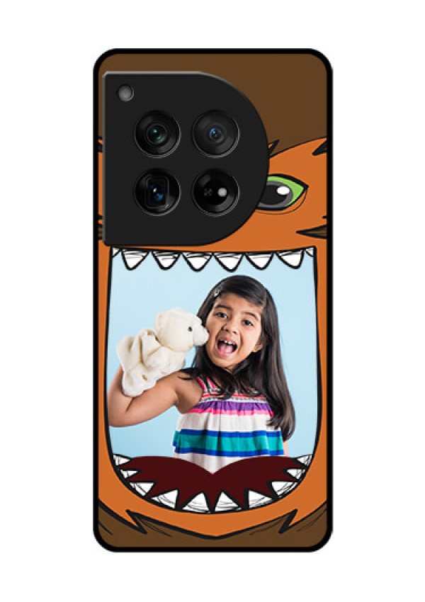 OnePlus 12 5G Custom Glass Phone Case - Owl Monster Back Case Design
