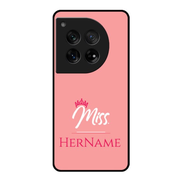 OnePlus 12 5G Custom Glass Phone Case - Mrs With Name Design