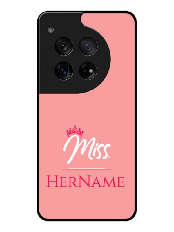 Custom OnePlus 12 5G Custom Glass Phone Case - Mrs With Name Design