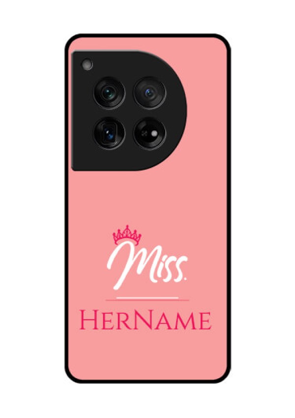 OnePlus 12 5G Custom Glass Phone Case - Mrs With Name Design