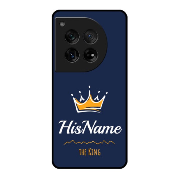 OnePlus 12 5G Custom Glass Phone Case - King With Name Design OnePlus 12 5G Custom Glass Phone Case - King With Name Design