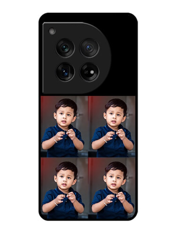 Custom OnePlus 12 5G Custom Glass Phone Case - 4 Image Holder Design