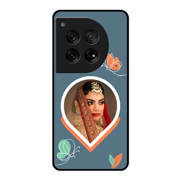 OnePlus 12 5G Custom Glass Phone Case - Droplet Butterflies Design