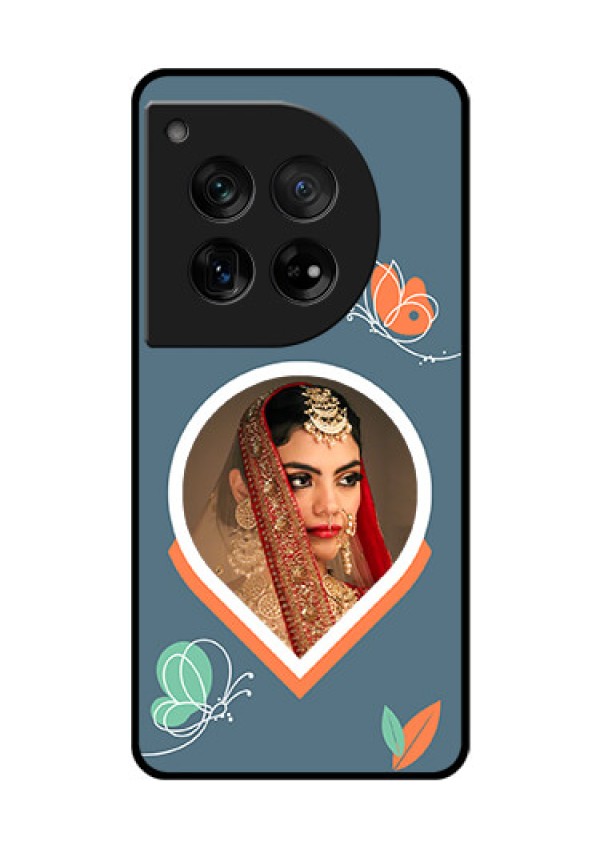 OnePlus 12 5G Custom Glass Phone Case - Droplet Butterflies Design