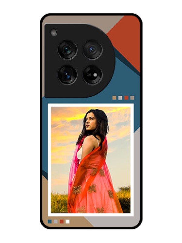 Custom OnePlus 12 5G Custom Glass Phone Case - Retro Color Pallet Design