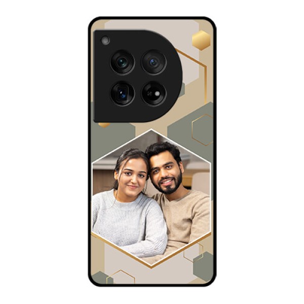 OnePlus 12 5G Custom Glass Phone Case - Stylish Hexagon Pattern Design OnePlus 12 5G Custom Glass Phone Case - Stylish Hexagon Pattern Design