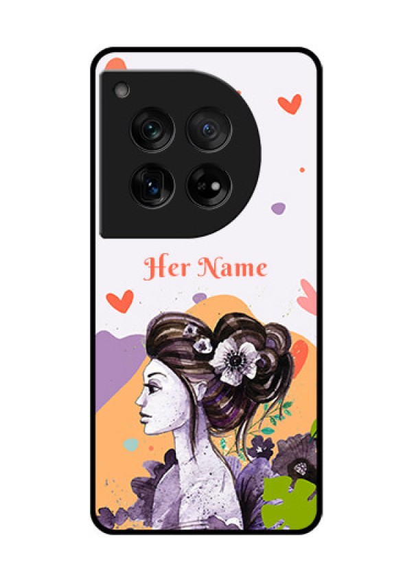OnePlus 12 5G Custom Glass Phone Case - Woman And Nature Design