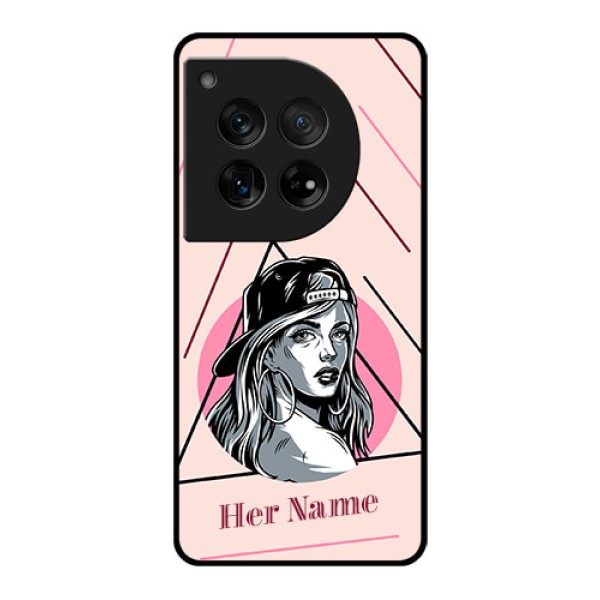OnePlus 12 5G Custom Glass Phone Case - Rockstar Girl Design