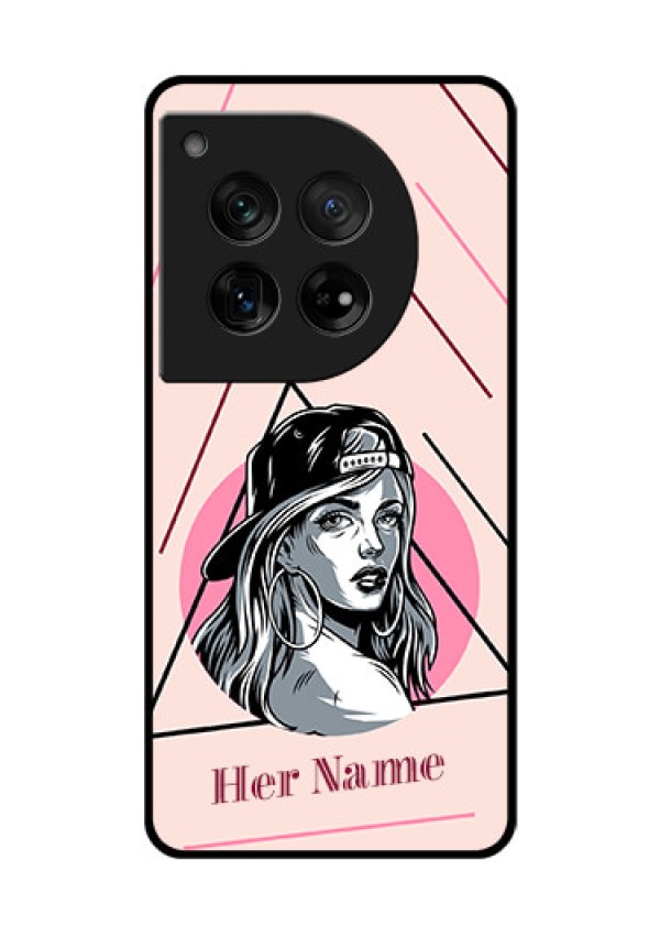 OnePlus 12 5G Custom Glass Phone Case - Rockstar Girl Design