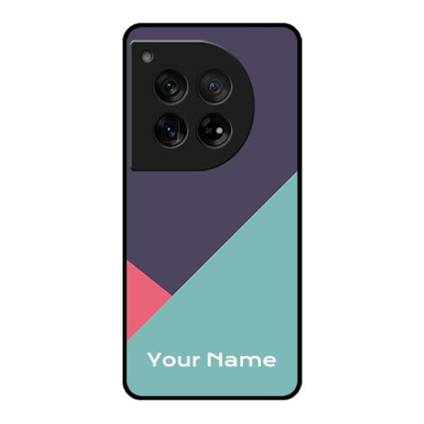 OnePlus 12 5G Custom Glass Phone Case - Tri Color Abstract Design OnePlus 12 5G Custom Glass Phone Case - Tri Color Abstract Design