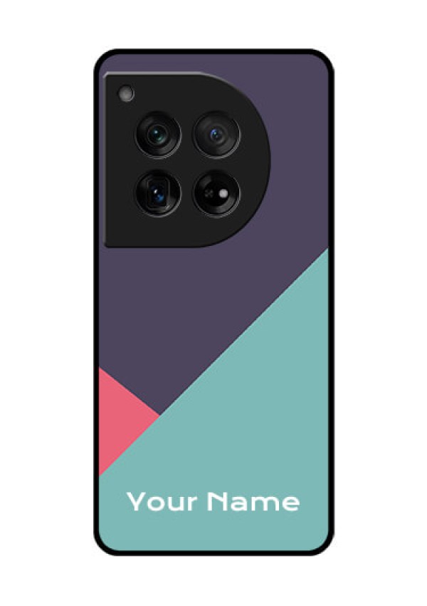 OnePlus 12 5G Custom Glass Phone Case - Tri Color Abstract Design