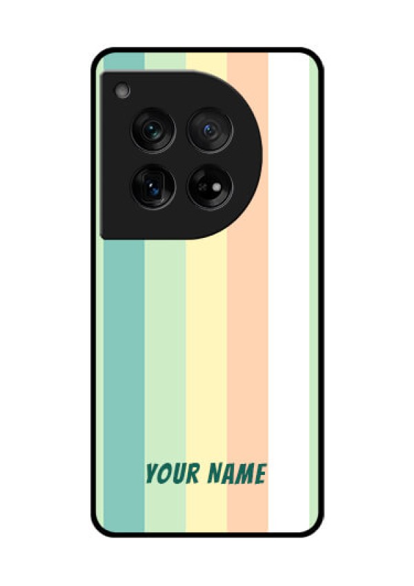 OnePlus 12 5G Custom Glass Phone Case - Multi - Colour Stripes Design