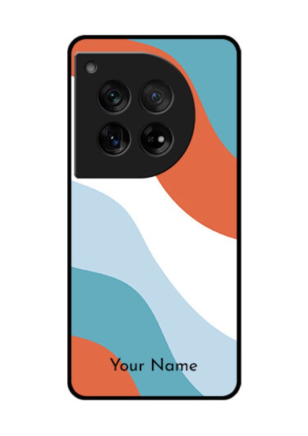 OnePlus 12 5G Custom Glass Phone Case - Coloured Waves Design
