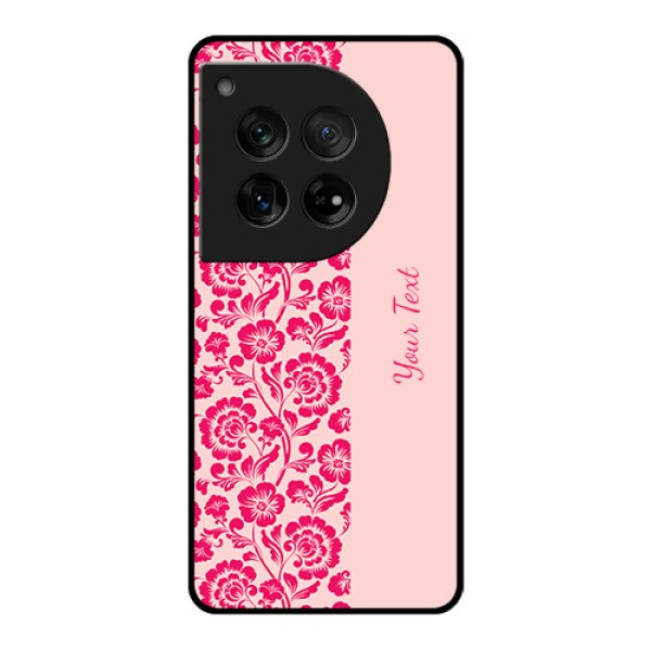 OnePlus 12 5G Custom Glass Phone Case - Attractive Floral Pattern Design