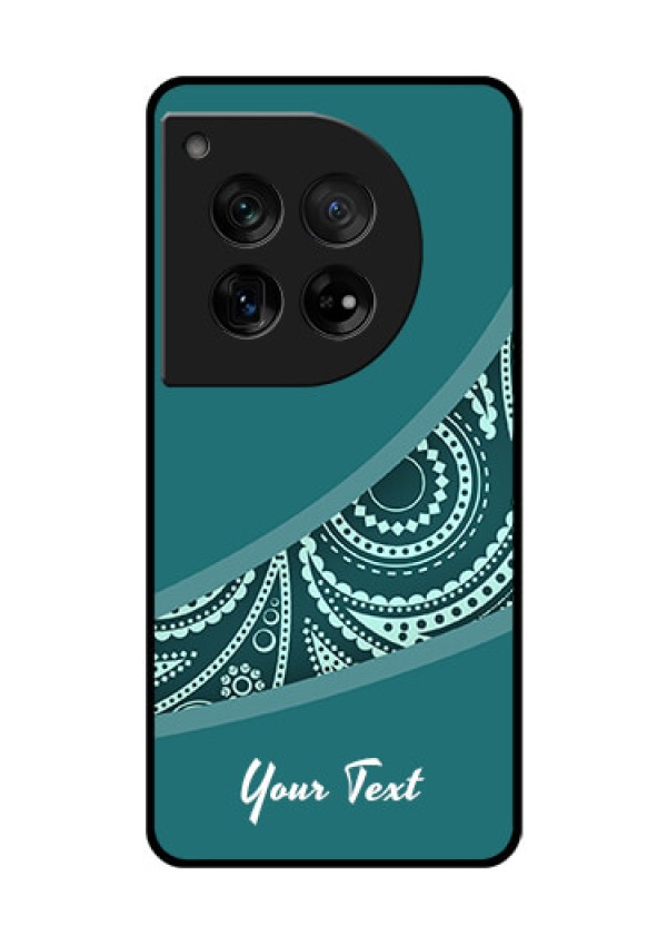 OnePlus 12 5G Custom Glass Phone Case - Semi Visible Floral Design