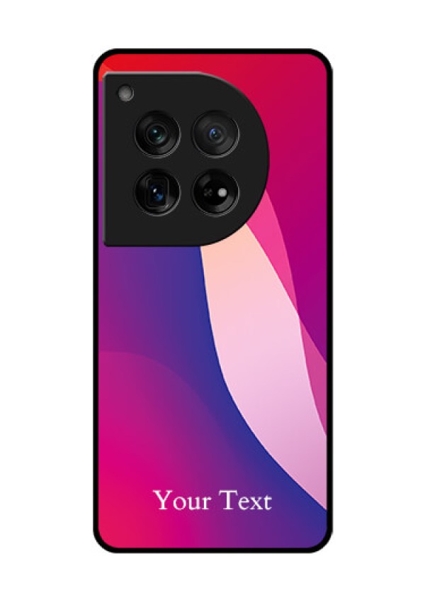 OnePlus 12 5G Custom Glass Phone Case - Digital Abstract Overlap Design
