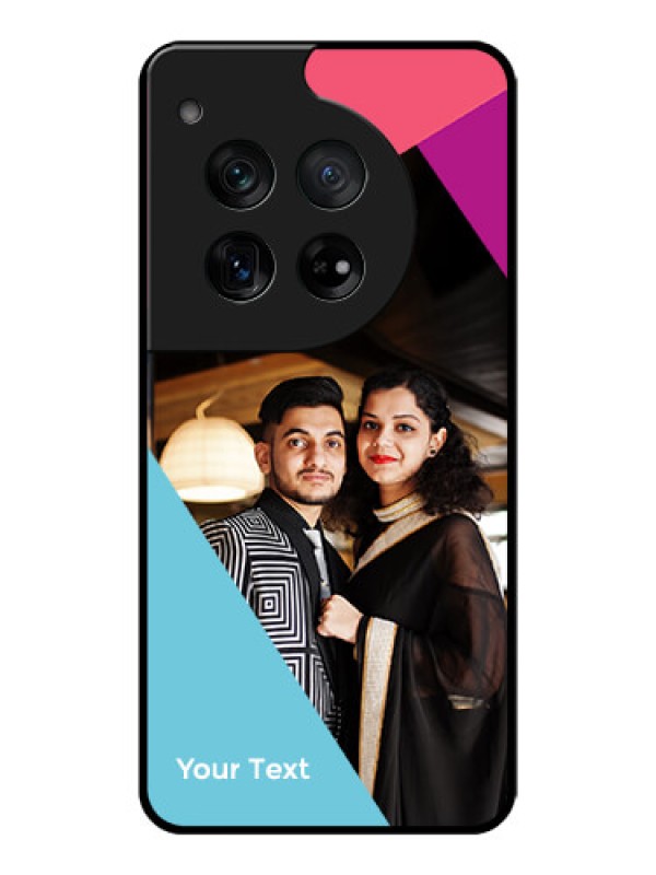 Custom OnePlus 12 5G Custom Glass Phone Case - Stacked Triple Colour Design