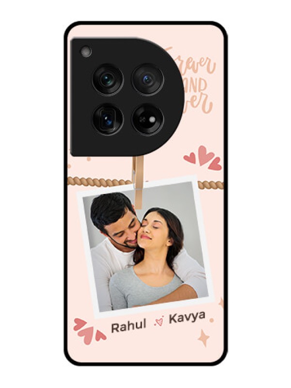 Custom OnePlus 12 5G Custom Glass Phone Case - Forever And Ever Love Design