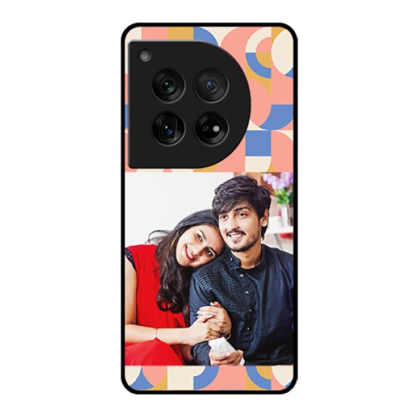 OnePlus 12 5G Custom Glass Phone Case - Semi - Circle Maze Pattern Design OnePlus 12 5G Custom Glass Phone Case - Semi - Circle Maze Pattern Design