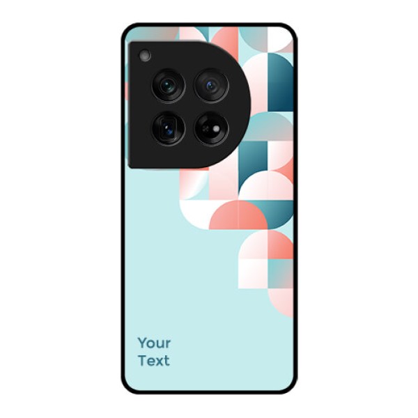 OnePlus 12 5G Custom Glass Phone Case - Stylish Semi - Circle Pattern Design OnePlus 12 5G Custom Glass Phone Case - Stylish Semi - Circle Pattern Design