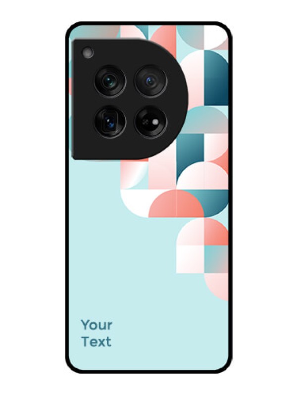 Custom OnePlus 12 5G Custom Glass Phone Case - Stylish Semi - Circle Pattern Design