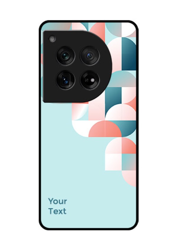 OnePlus 12 5G Custom Glass Phone Case - Stylish Semi - Circle Pattern Design