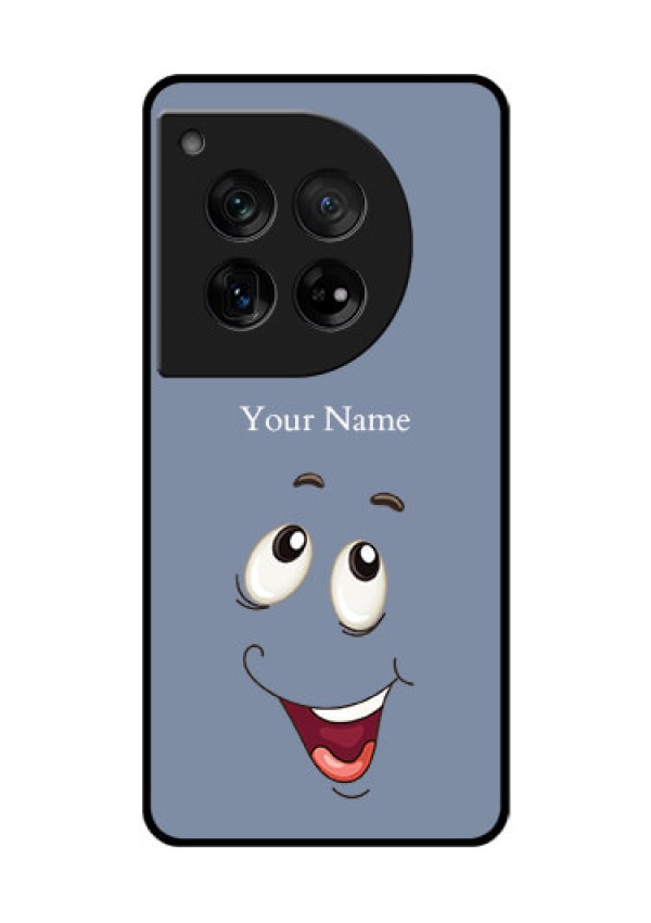 OnePlus 12 5G Custom Glass Phone Case - Laughing Cartoon Face Design