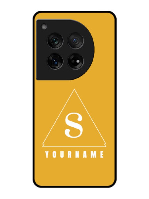 Custom OnePlus 12 5G Custom Glass Phone Case - Simple Triangle Design