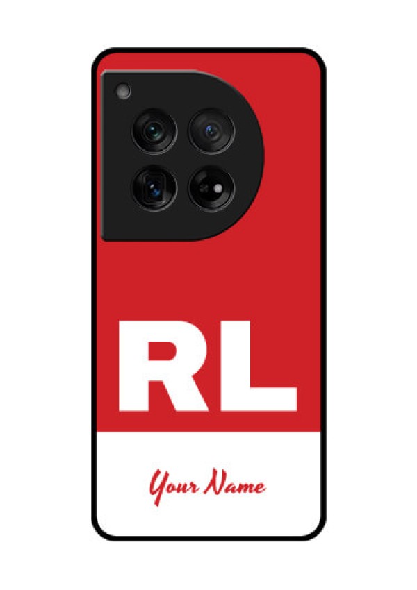 OnePlus 12 5G Custom Glass Phone Case - Dual Tone Custom Text Design