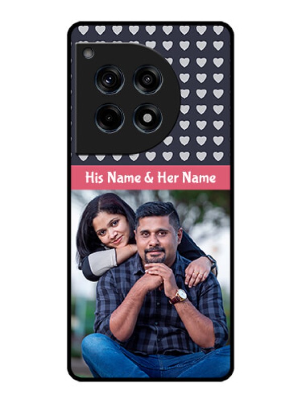 Custom Oneplus 12R 5G Custom Glass Phone Case - Love Symbols Design