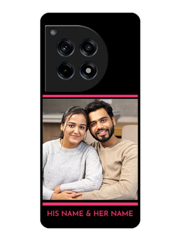 Custom Oneplus 12R 5G Custom Glass Phone Case - With Add Text Design