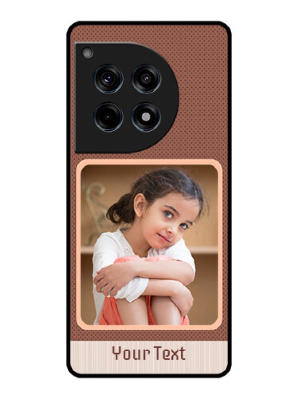 Custom Oneplus 12R 5G Custom Glass Phone Case - Simple Pic Upload Design