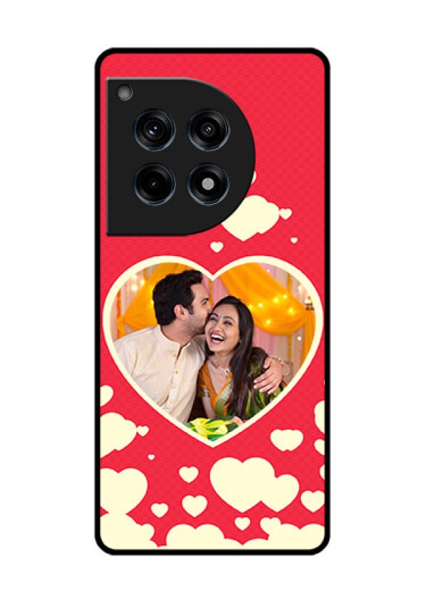 Oneplus 12R 5G Custom Glass Phone Case - Love Symbols Phone Cover Design