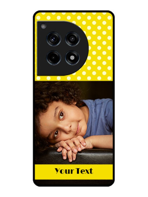 Custom Oneplus 12R 5G Custom Glass Phone Case - Bright Yellow Case Design