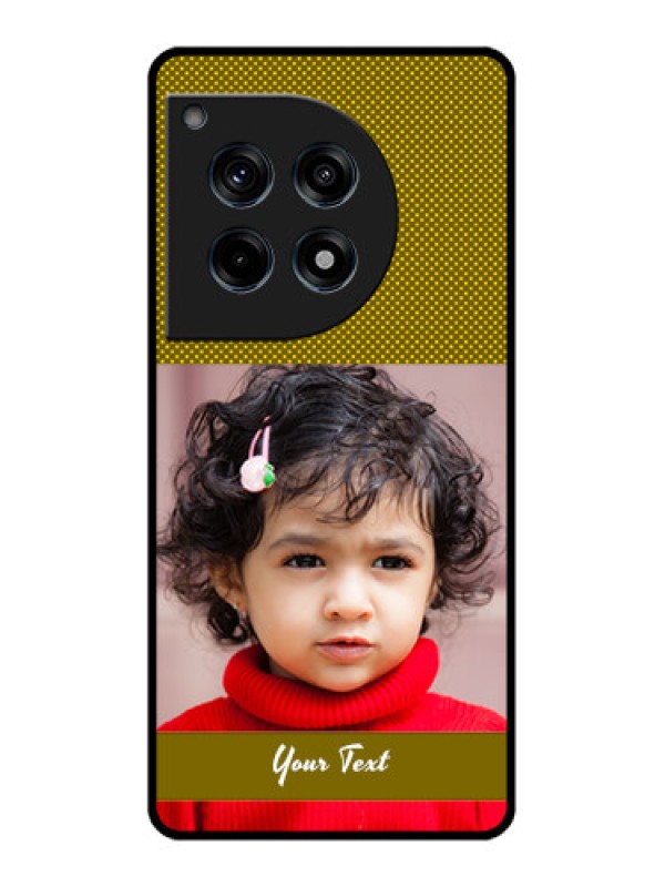 Custom Oneplus 12R 5G Custom Glass Phone Case - Simple Green Color Design