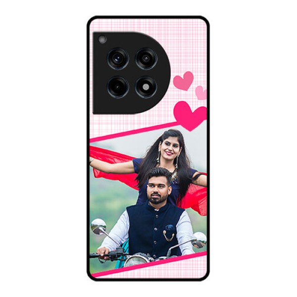 Oneplus 12R 5G Custom Glass Phone Case - Love Shape Heart Design Oneplus 12R 5G Custom Glass Phone Case - Love Shape Heart Design